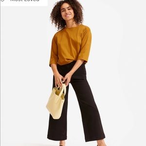 Everlane Black Wide-Leg Crop Pant